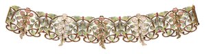 Art Nouveau Multi-Edelstein und Emaille 