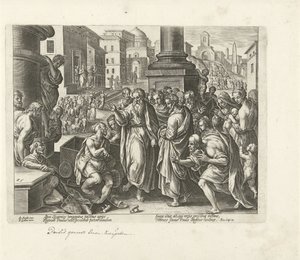 Paulus heilt einen Lahmen in Lystra (Handlungen der Apostel, Acta Apostolorum)
