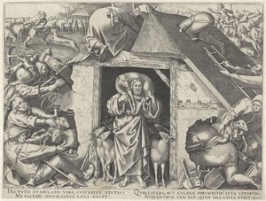 Gleichnis von Christus als der gute Hirte von Philips Galle