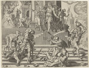 König Josia lässt den Tempel von Baal zerstören