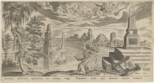 Landschaft mit Elisa, die den Mantel von Elia erhält