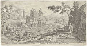 Landschaft mit dem Selbstmord von Thisbe