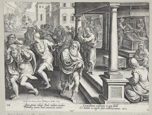 Das Begräbnis des Heiligen Stephanus von Philips Galle