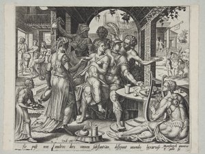 Der verlorene Sohn verschwendet sein Erbe an Huren