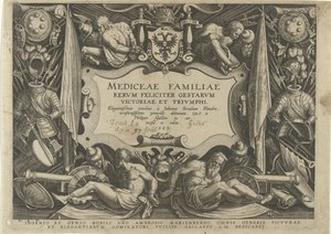 Titelblatt der Serie Mediceae Familiae von Philips Galle