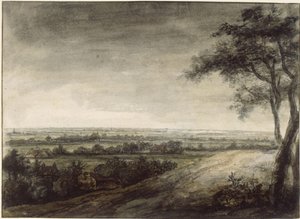 Blick in weite Landschaft von Philips Koninck
