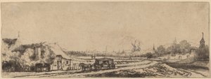 Landschaft mit einer Kutsche
