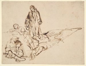 Studie von Christus und den schlafenden Aposteln