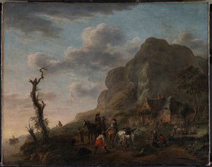 Landschaft mit Reitern in Ruhe