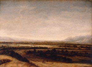 Flache Landschaft mit Blick auf ferne Hügel von Phillips de Koninck
