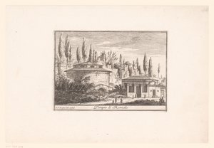 Blick auf den Tempel des Romulus von Philothée Francois Duflos