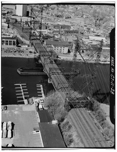 Norwalk River Bridge, Norwalk, Connecticut (s/w Foto)