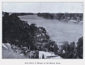 Long Reach bei Morgan am Murray River (s/w Foto)