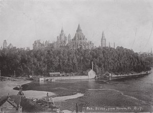 Die Parlamentsgebäude, Ottawa, vom Nepean Point von Photographer Canadian