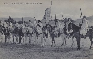 Marokkanische Goumiers, muslimische Soldaten, die unter der französischen Armee Afrikas dienten