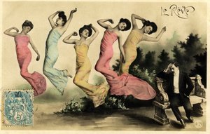 Postkarte Anfang des 20. Jahrhunderts, betitelt der Traum (Foto) von Photographer French