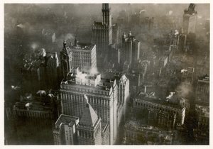 Luftaufnahme von Downtown Manhattan, aufgenommen vom LZ 127 Graf Zeppelin, New York 1928 von Photographer German