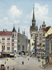 München: Marienplatz mit Altem Rathaus von Photographer German