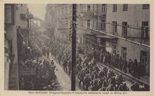 Besetzung von Vilnius, Litauen, durch deutsche Truppen im Ersten Weltkrieg