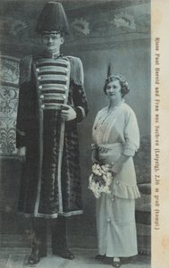 Paul Herold, deutscher Riese, und seine Frau von Photographer German