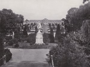 Potsdam, Denkmal Friedrich des Großen und Blick auf das Schloss Sanssouci von Photographer German