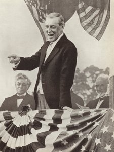 US-Präsident Woodrow Wilson, treibende Kraft hinter der Gründung des Völkerbundes, der es jedoch nicht gelang, sein Land zum Beitritt zur Organisation zu bewegen