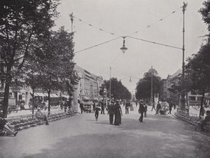 Unter den Linden, Mittelallee und Durchblick auf das Denkmal Friedrich des Großen von Photographer German