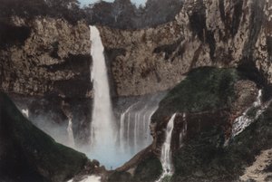 Japan, ca. 1912: Kegon-Fall, Nikko von Photographer Japanese
