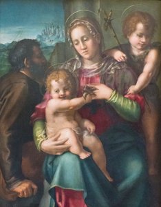 Heilige Familie mit dem jungen St. Johannes dem Täufer von Pier Francesco Foschi