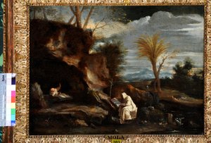 Landschaft mit zwei Kartäusermönchen