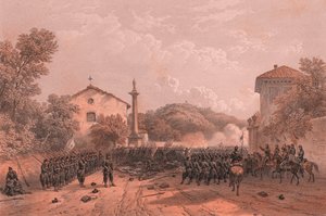 Verteidigung von Varese durch Garibaldis Truppen
