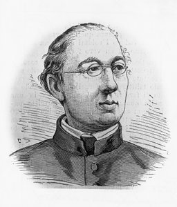 Porträt von Joseph Hergenröther (1824-1890), deutscher Historiker und Kardinal, und erster Kardinalpräfekt der Vatikanischen Archive, Gravur