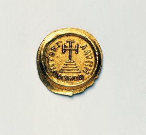 Solidus des byzantinischen Kaisers Herakleios, byzantinische Münzen, 7. Jahrhundert n. Chr.