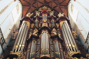 Die Orgel in der St.-Bavokerk-Kirche oder Grote Kerk, gebaut von Christian Muller (1690-1763), Haarlem, Niederlande