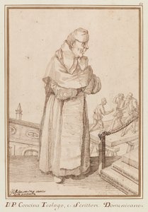 Il Padre Concina, Gegner der Komödien von Pier Leone Ghezzi