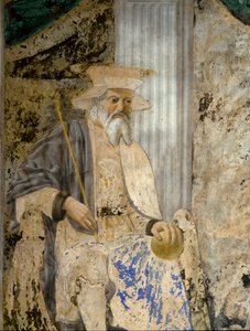 Porträt von Sigismondo Pandolfo Malatesta im Gebet vor San Sigismondo (Detail)