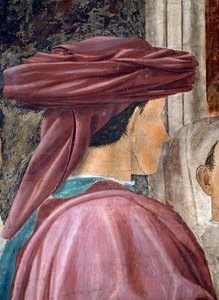 Die Legende vom Wahren Kreuz, die Anbetung des Holzes (Detail)