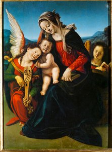 Madonna mit Kind und Engeln von Piero di Cosimo