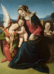 Die Jungfrau und das Kind mit zwei Engeln, ca. 1507