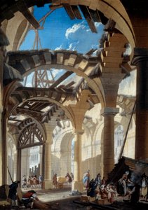 Bau der neuen Halle in Paris