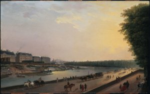 Die Seine an der Grenouillère, Blick von der Uferterrasse der Tuilerien, ca. 1777