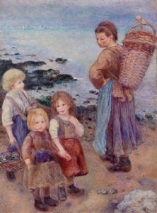 Muschelfischer in Berneval, Normandie von Pierre-Auguste Renoir