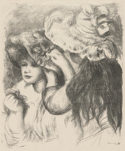 Den Hut anstecken von Pierre-Auguste Renoir
