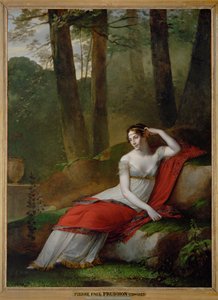 Kaiserin Josephine, erste Frau von Napoleon I., in den Gärten von La Malmaison