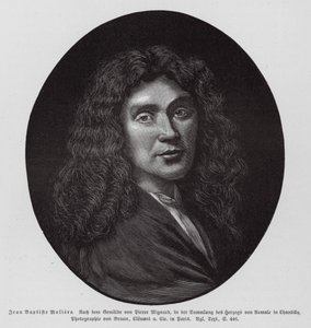 Molière, französischer Dramatiker und Schauspieler von Pierre (after) Mignard