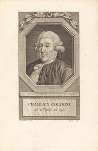 Charles Goldoni von Pierre Adrien Le Beau after Charles Nicolas Cochin II