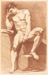 Akademie von Pierre Alexandre Aveline after Edme Bouchardon