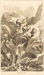 Satyr, Nymphe und Flussgott von Pierre Alexandre Aveline after François Boucher