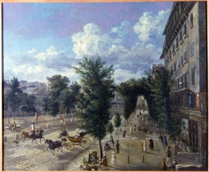 Der Boulevard des Capucines und die untere Straße der Stadtmauer von Pierre Alexandre Pau de Saint Martin