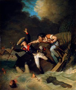Der Tod von Herzog Leopold von Braunschweig während einer Flut in Braunschweig, Deutschland von Pierre Alexandre Wille